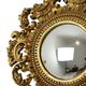 Classic Vintage Butler Mirror Gold Baroque Frame Witch's Eye Fifties