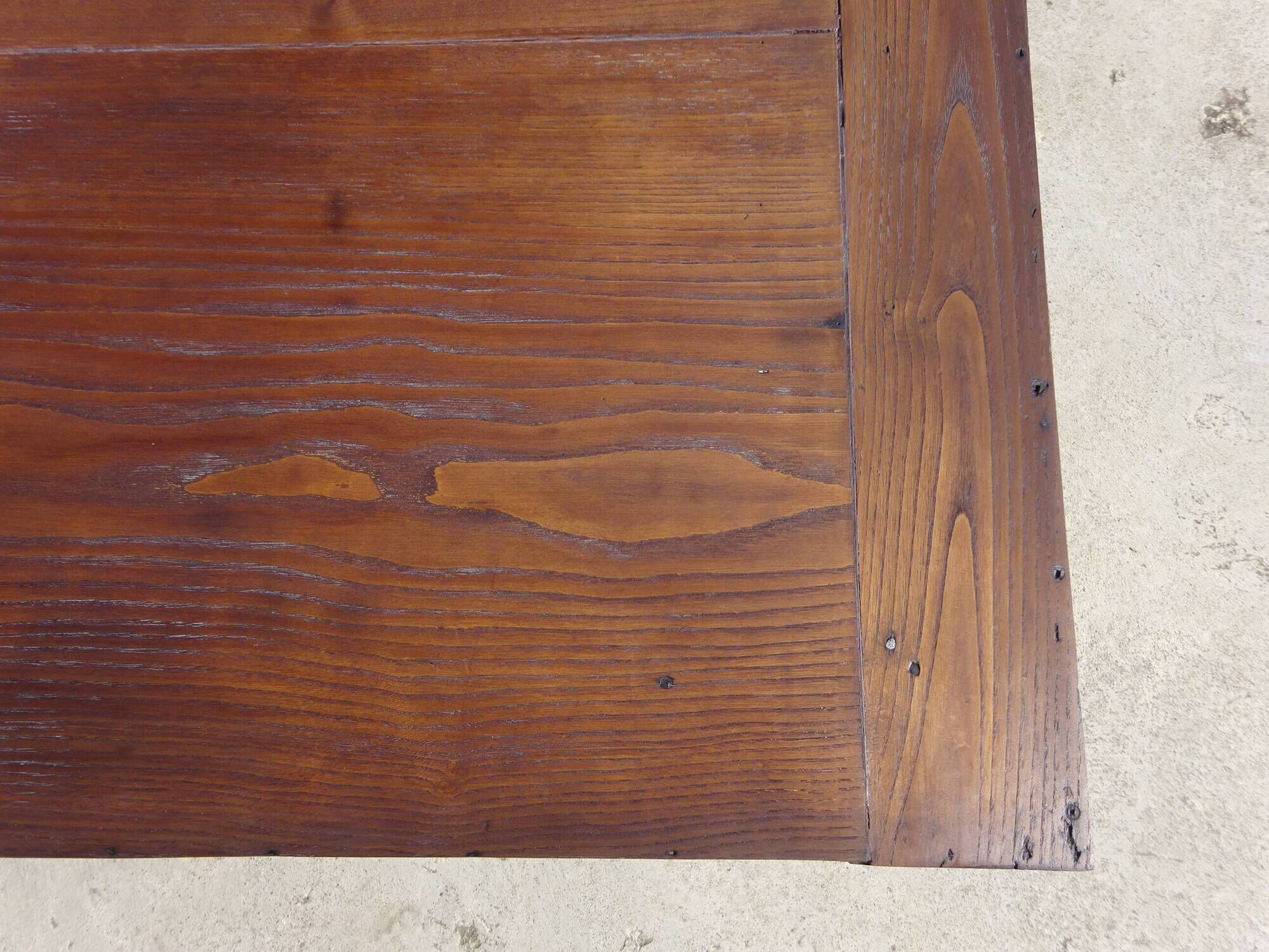 Restored antique farmhouse table, made entirely of solid oak.