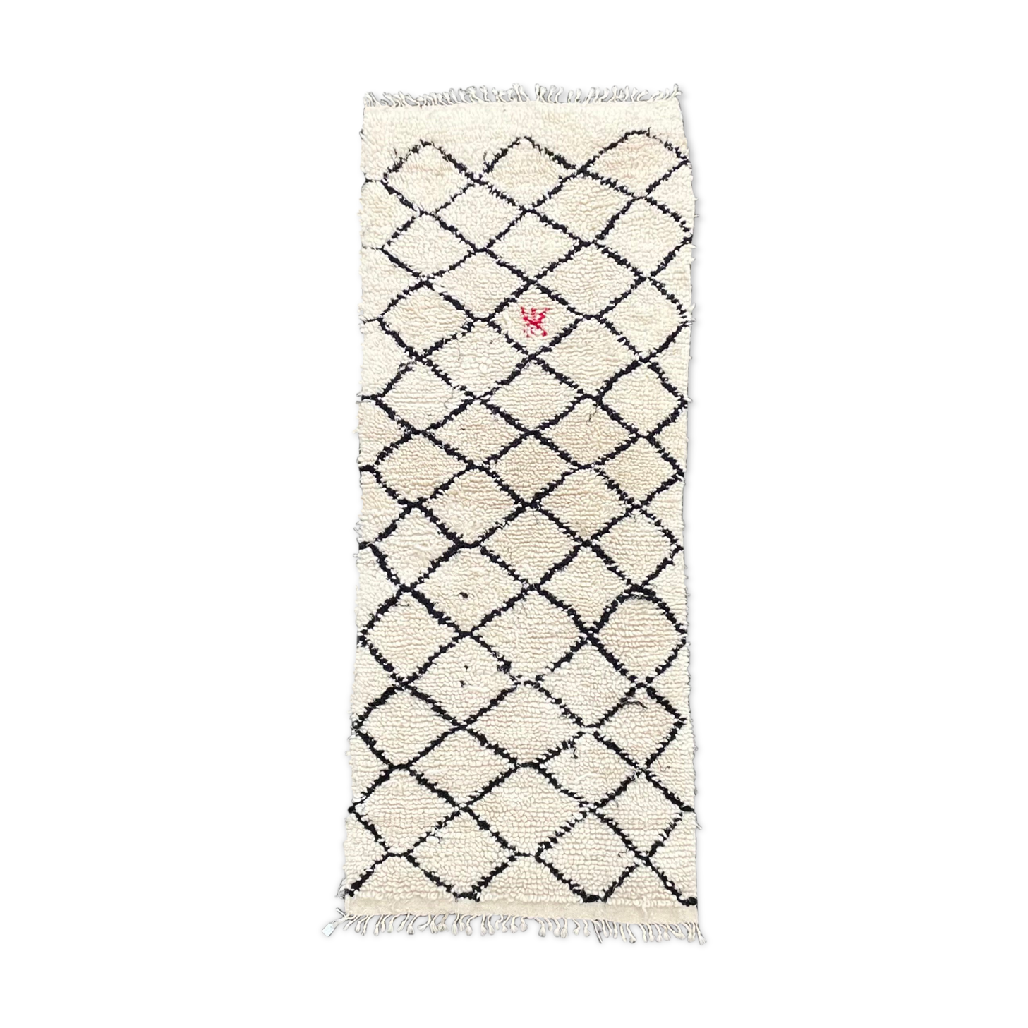 Beautiful vintage carpet of benin ouarain 90x220 cm