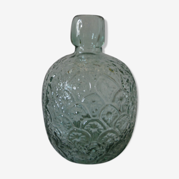 Vase molded glass bottle deco pineapple