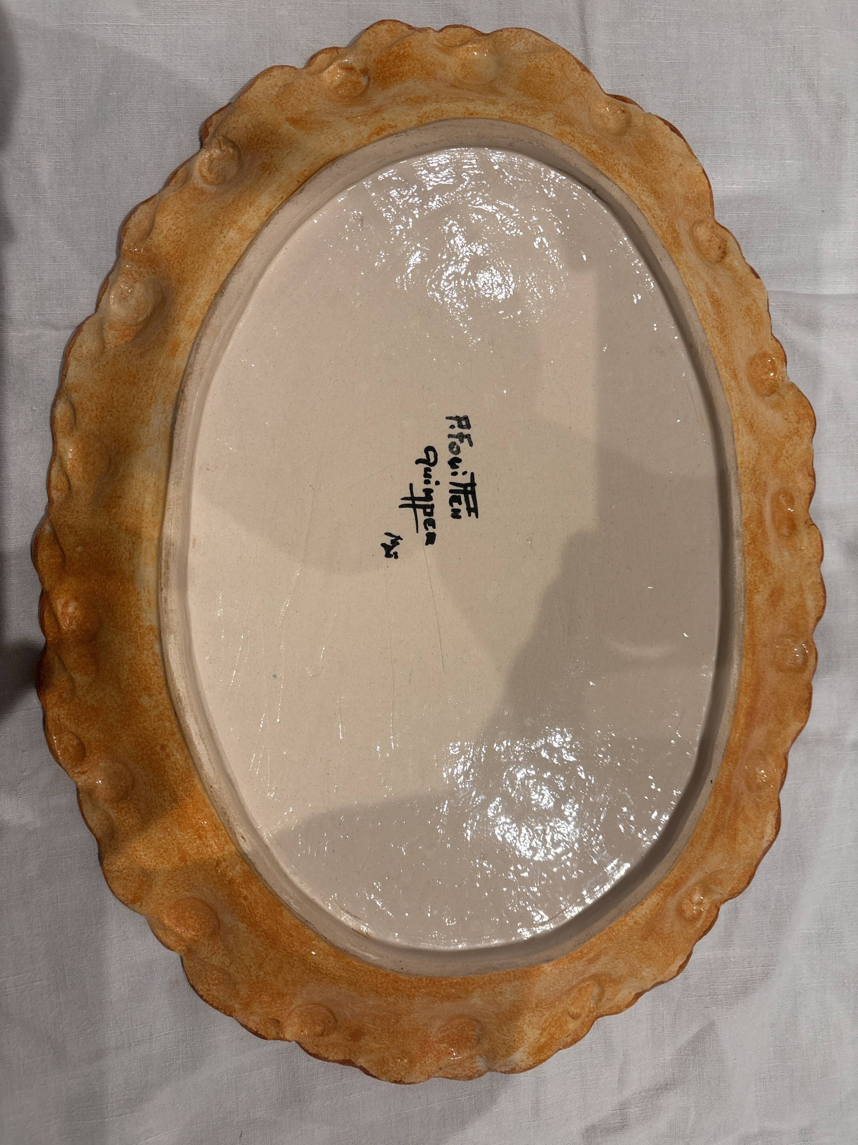 Paul Fouillen dinner service in Quimper, 26 pieces