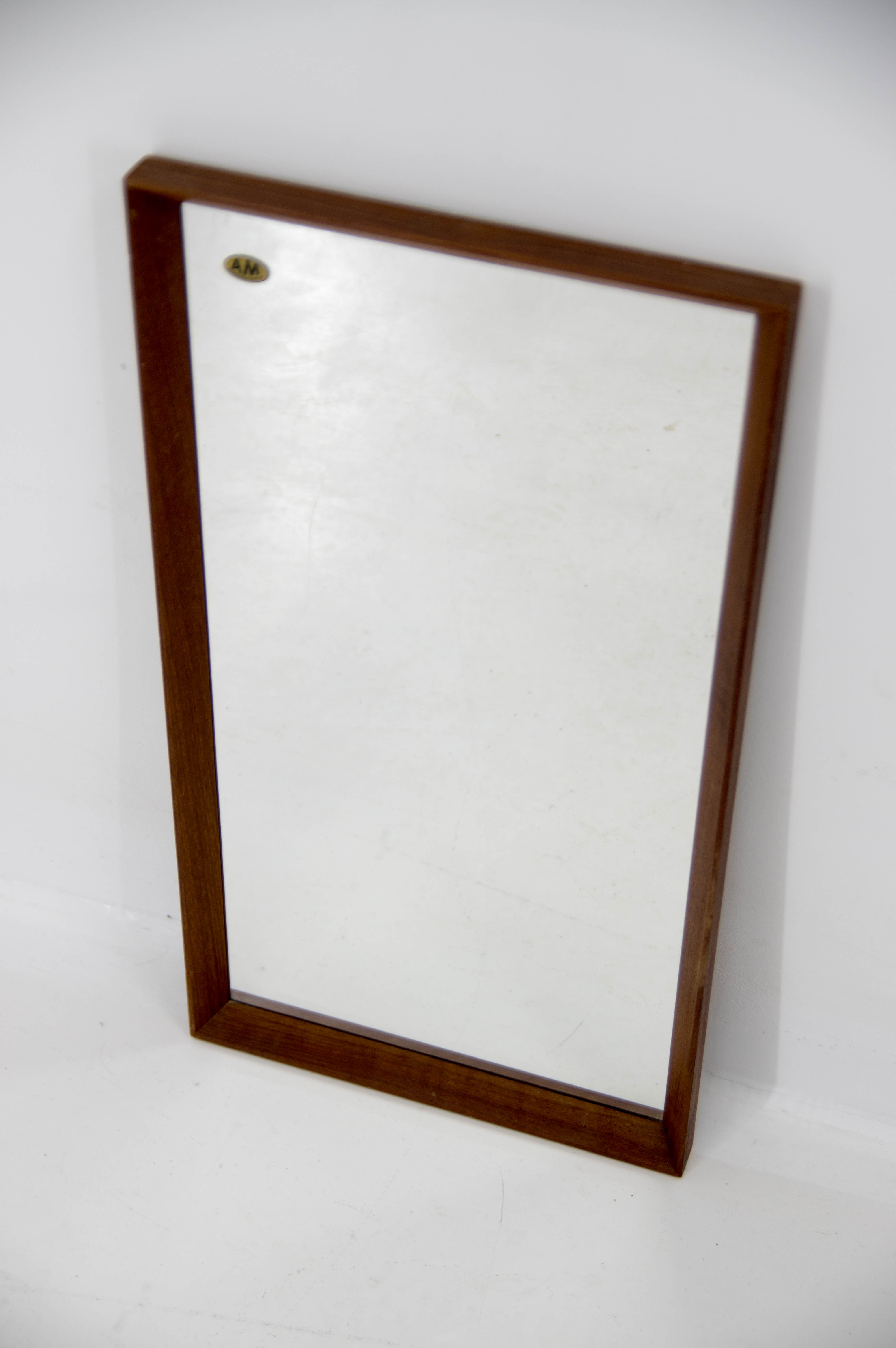 Wall mirror in teak frame, denmark, 1970