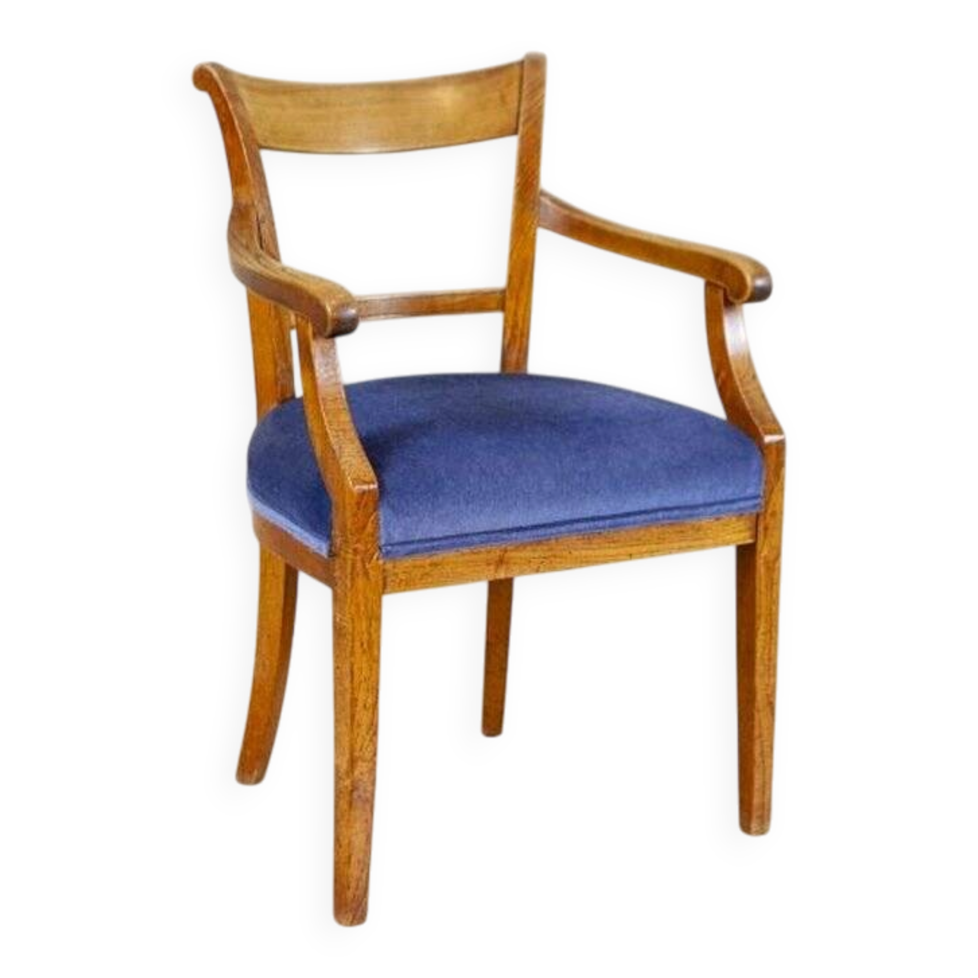 Fauteuil Elm en tissu bleu, années 1950