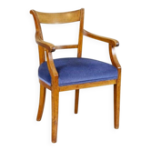 Elm Armchair in Blue Upholstery, 1950s