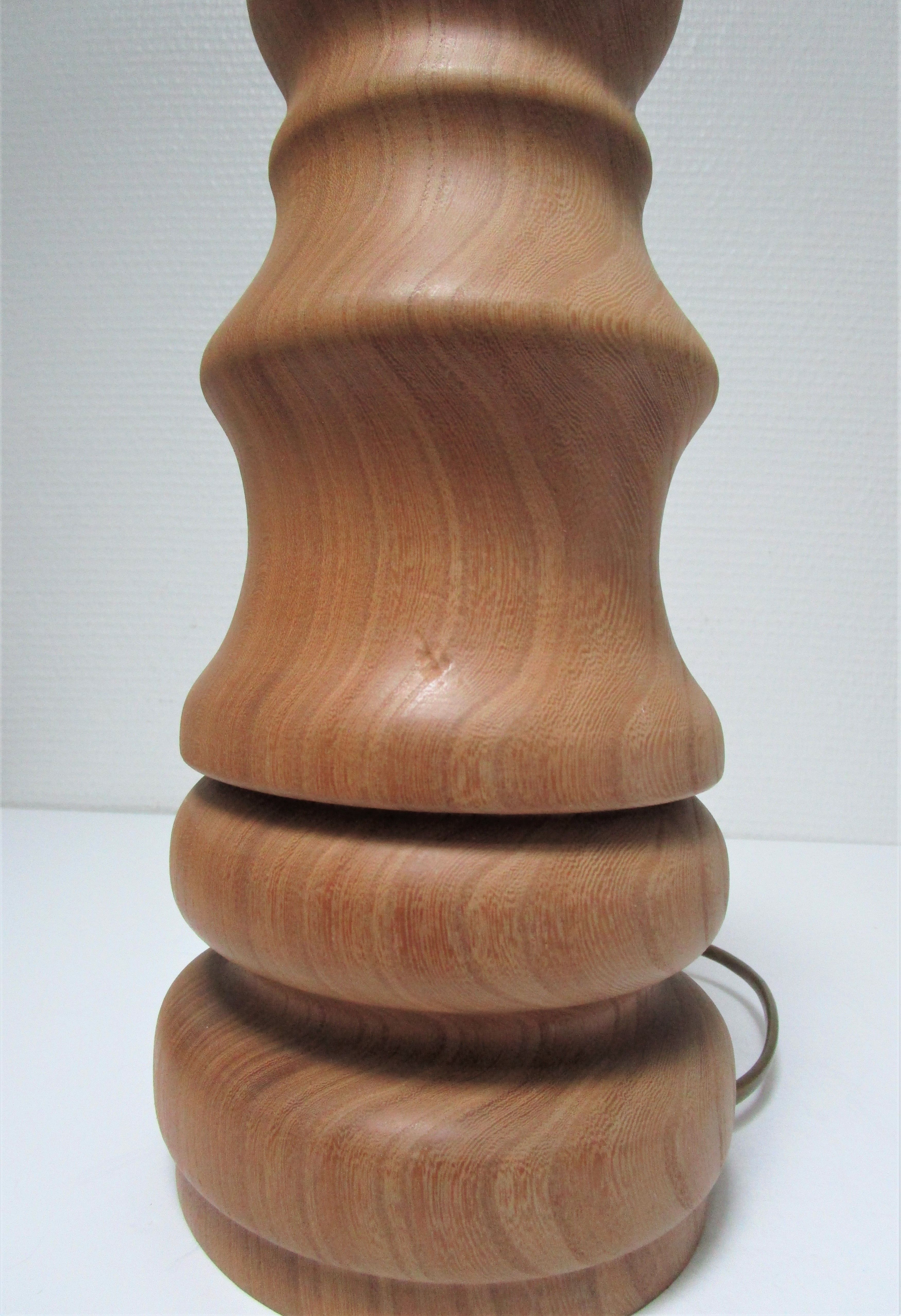 Lamp foot XL solid wood veined turned vintage