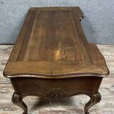 Curved Provençal Louis XV style desk in carved walnut circa 1880