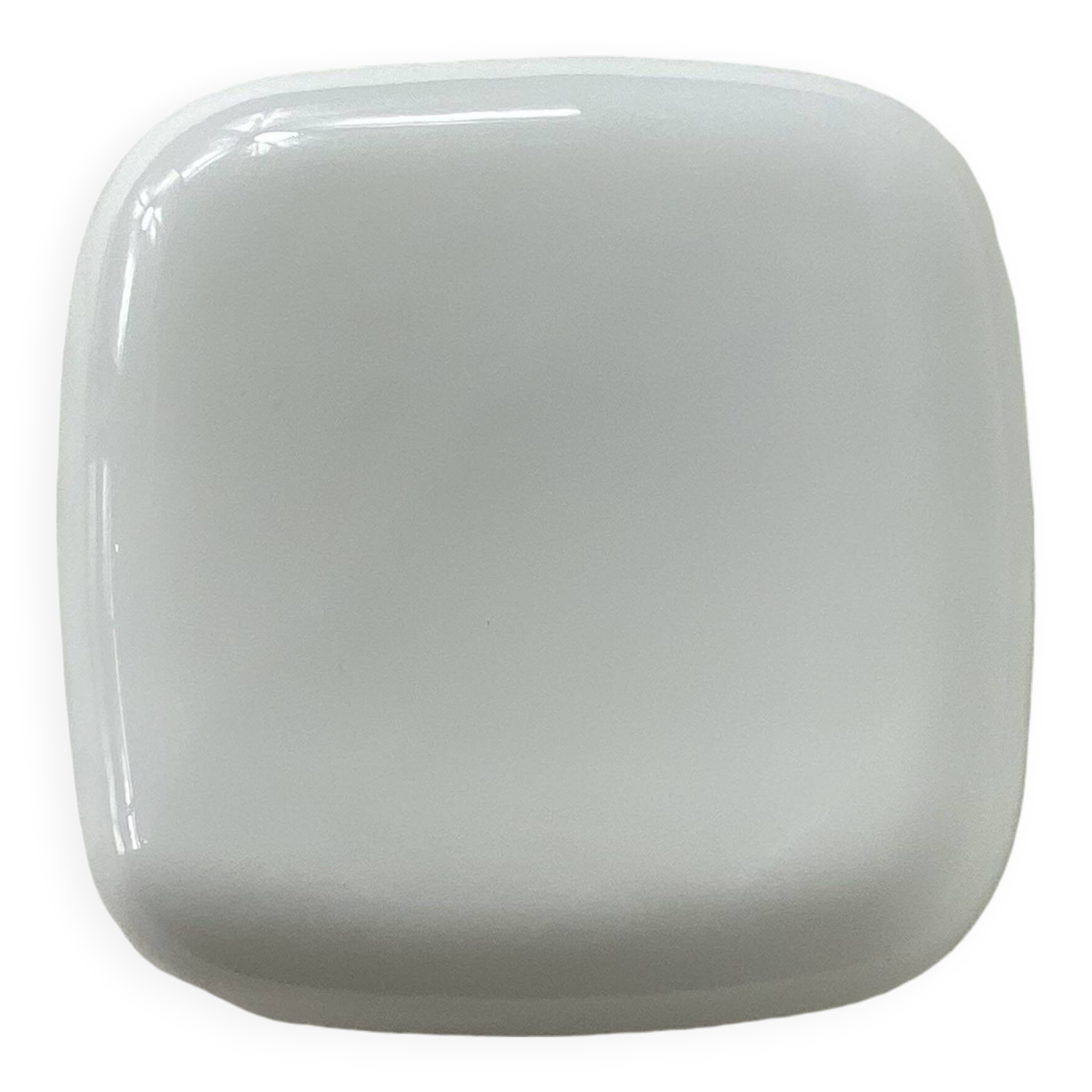 Wall light ceiling light square 25 cm white opaline glass 1960 1970 LAMP-7329