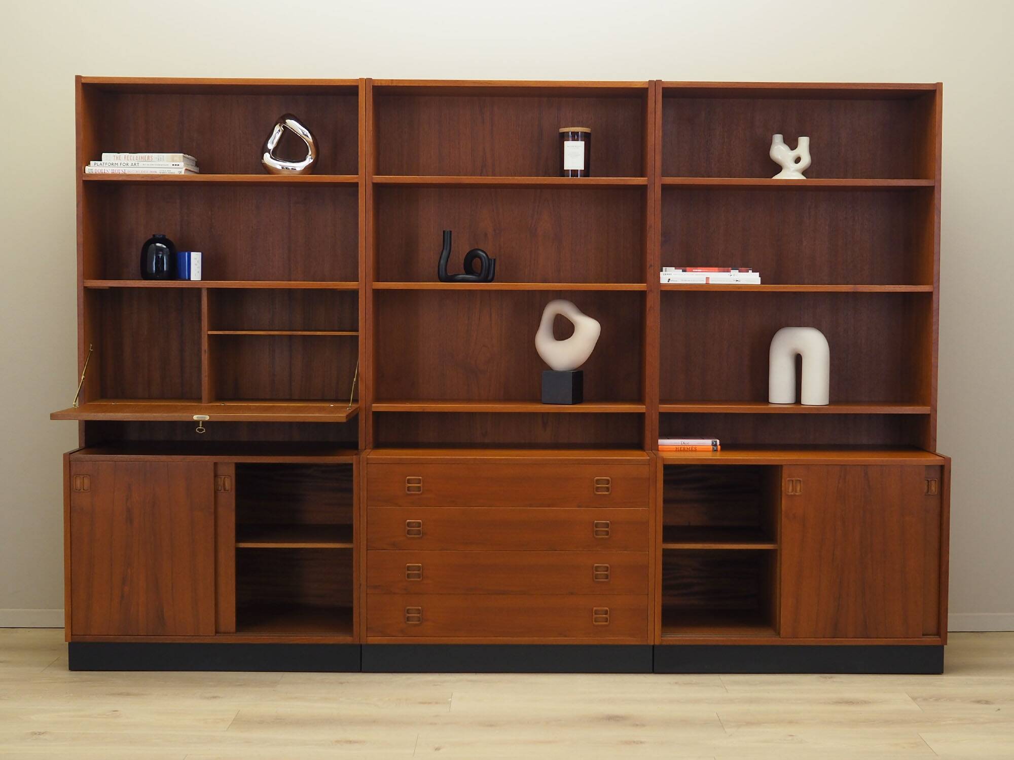 Set of three teak bookcases, Danish design, 1960s, made in Denmark