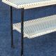 Vintage perforated metal craft display shelf