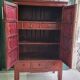 Small Asian lacquered wardrobe with 2 doors and 5 drawers.