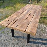 Early 20th century farmhouse table giant workbench