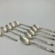 Box set 10 spoons a moka ercuis metal argente louis xvi bamboo baguette