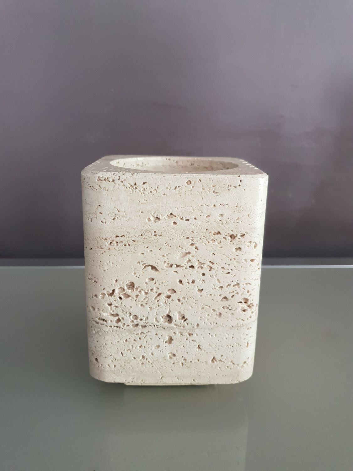 Travertine lamp 1970