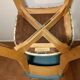 Set of 4 blue skai chairs