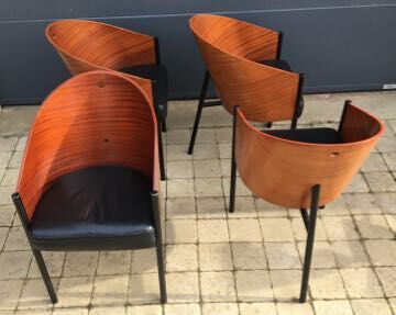 Série de 4 fauteuils Costes par Philippe Starck