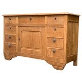 9-drawer art deco sideboard in solid raw oak