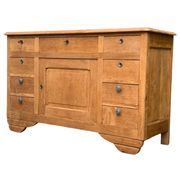 Buffet 9 tiroirs art déco chêne brut massif