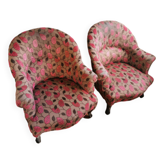 Set of 2 toad armchairs