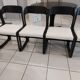 Suite of 6 chairs Sleigh Baumann vintage 1970s