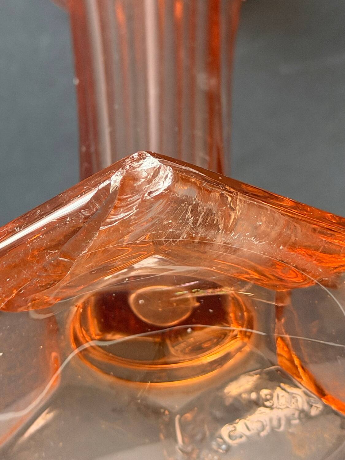 2 Art Deco vases in moulded glass