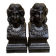 Pair of antique cast iron fire dogs "Ariadne"