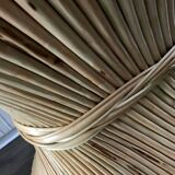 John and Elinor Mcguire lacquered bamboo table leg