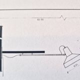Black metal multi-adjustable wall lamp for Hiemstra Evolux, 1960's