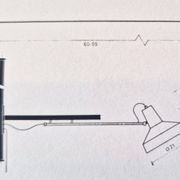 Black metal multi-adjustable wall lamp for Hiemstra Evolux, 1960's