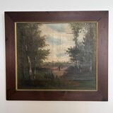 Paire de tableaux anciens classiques
