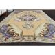 1970s Vintage Turkish Oushak Handmade Wool Cotton Brown Area Rug 135x238