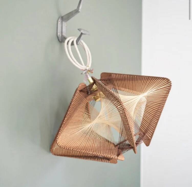 Suspension scandinave 70's fil et bois