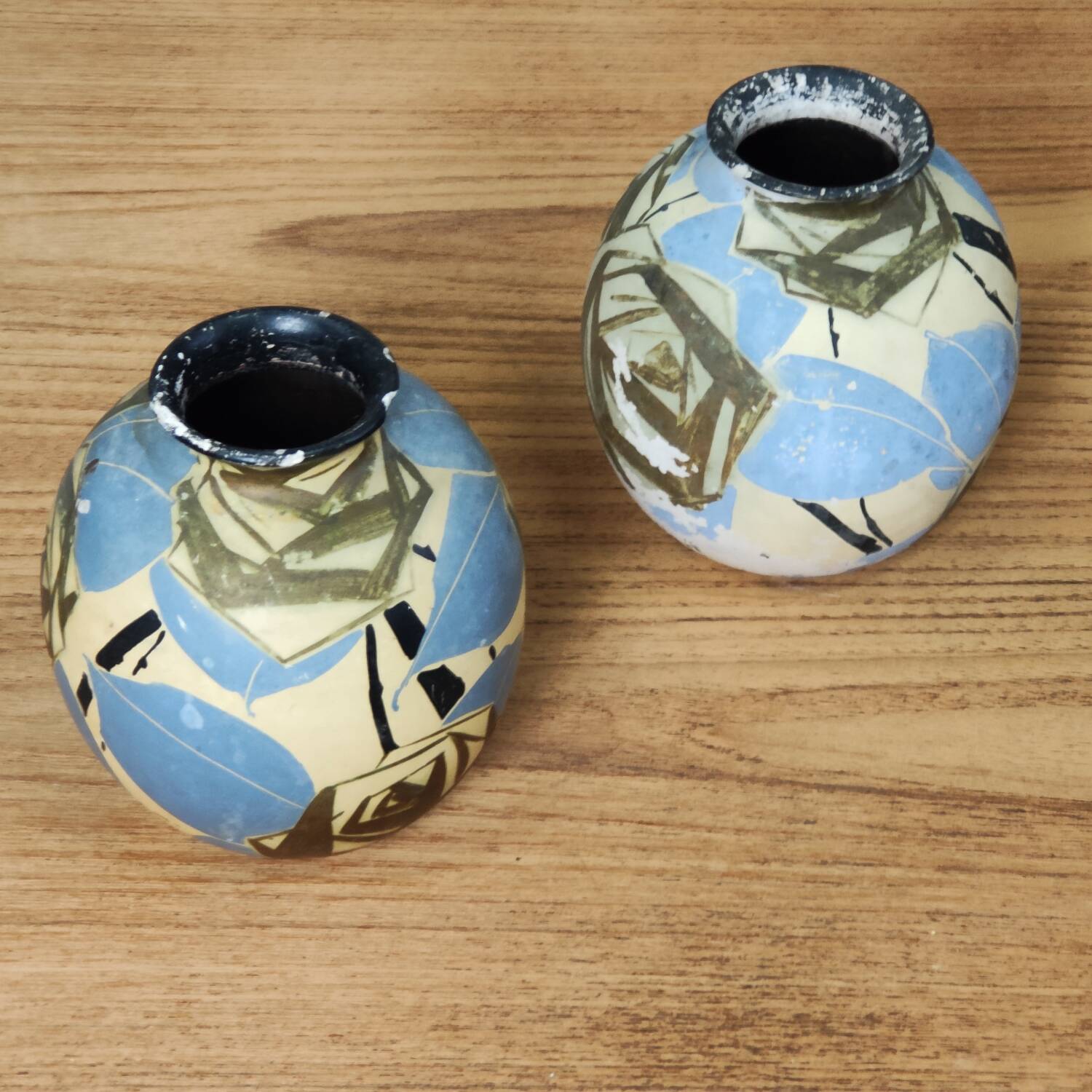 Pair of ceramic vases by Louis Giraud