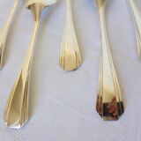 5 Christofle Art Deco Style Silver Plated Soup Spoons 2106257