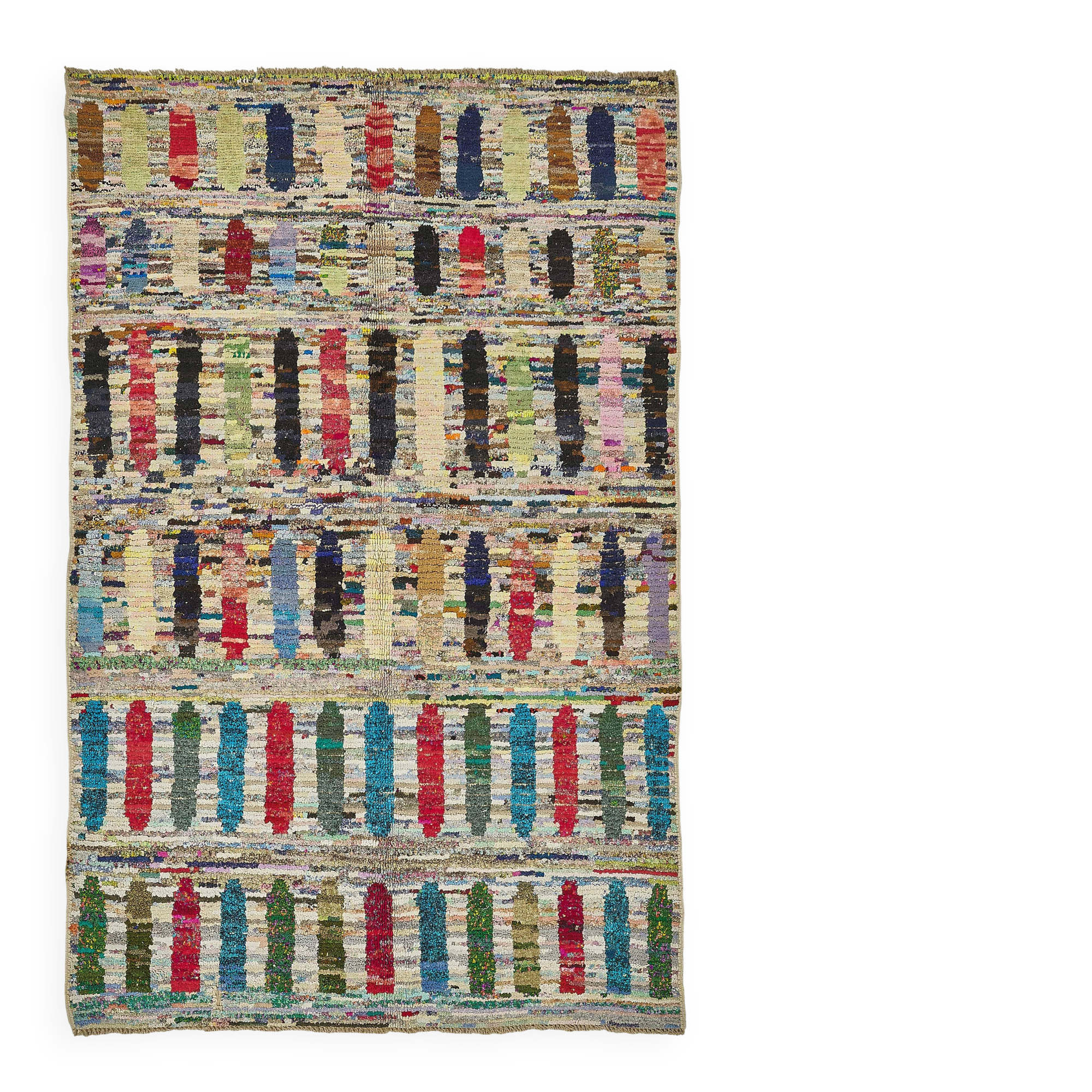 Handwoven Turkish Recycled Boho Rug 176 cm x 275 cm