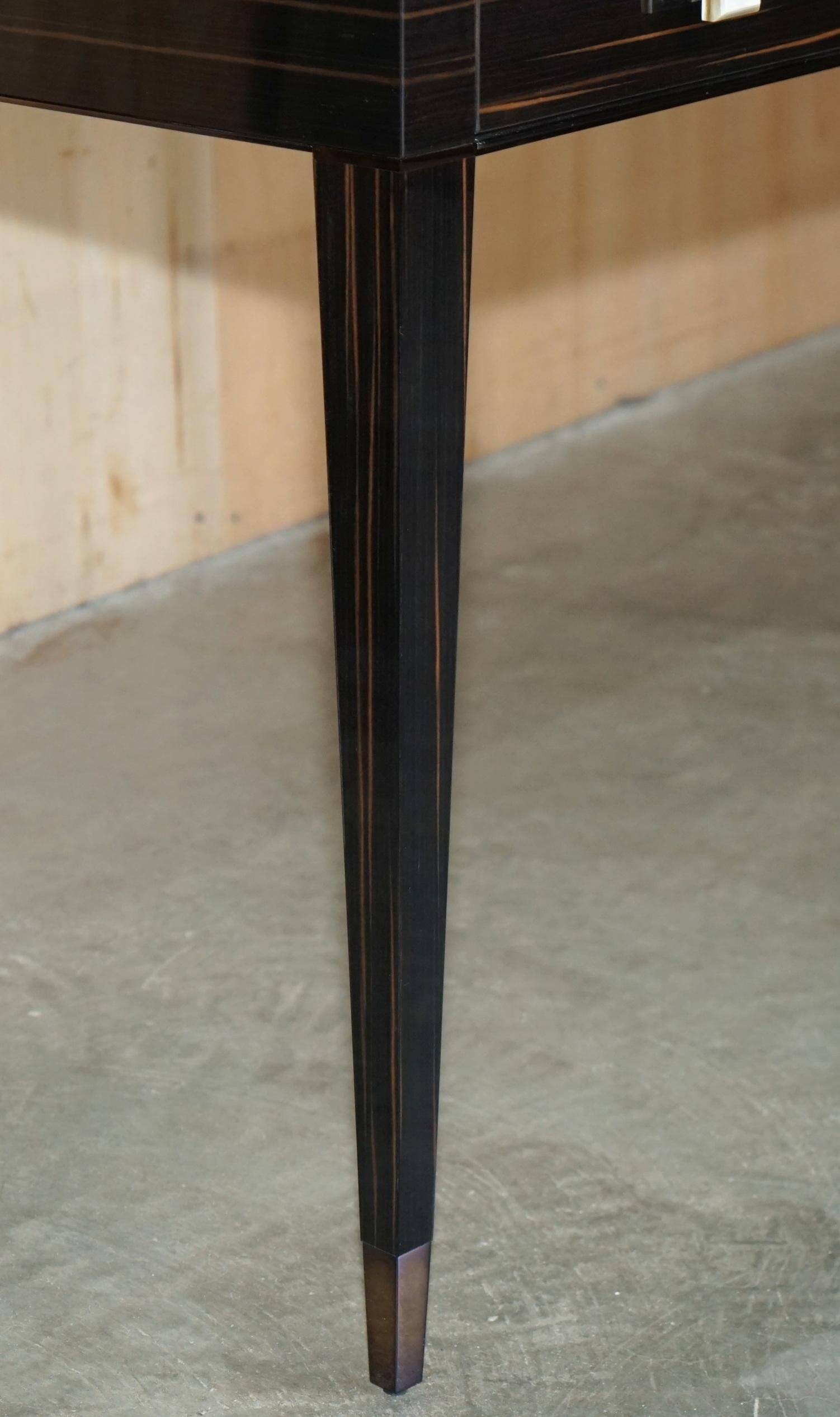 Table de toilette et tabouret Nascondino Fendi Casa en ébène Macassar