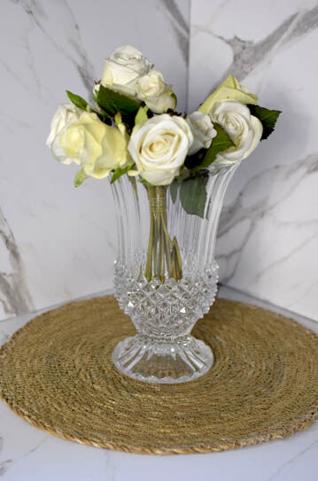 Medici carved crystal vase