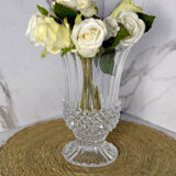 Medici carved crystal vase