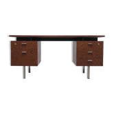 Freestanding modernist writing desk in wengé, 1960s