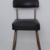 Black skai chair soft back
