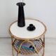 Table en rotin vintage des années 60