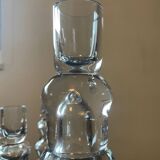 Trio de bougeoirs design en verre soufflé
