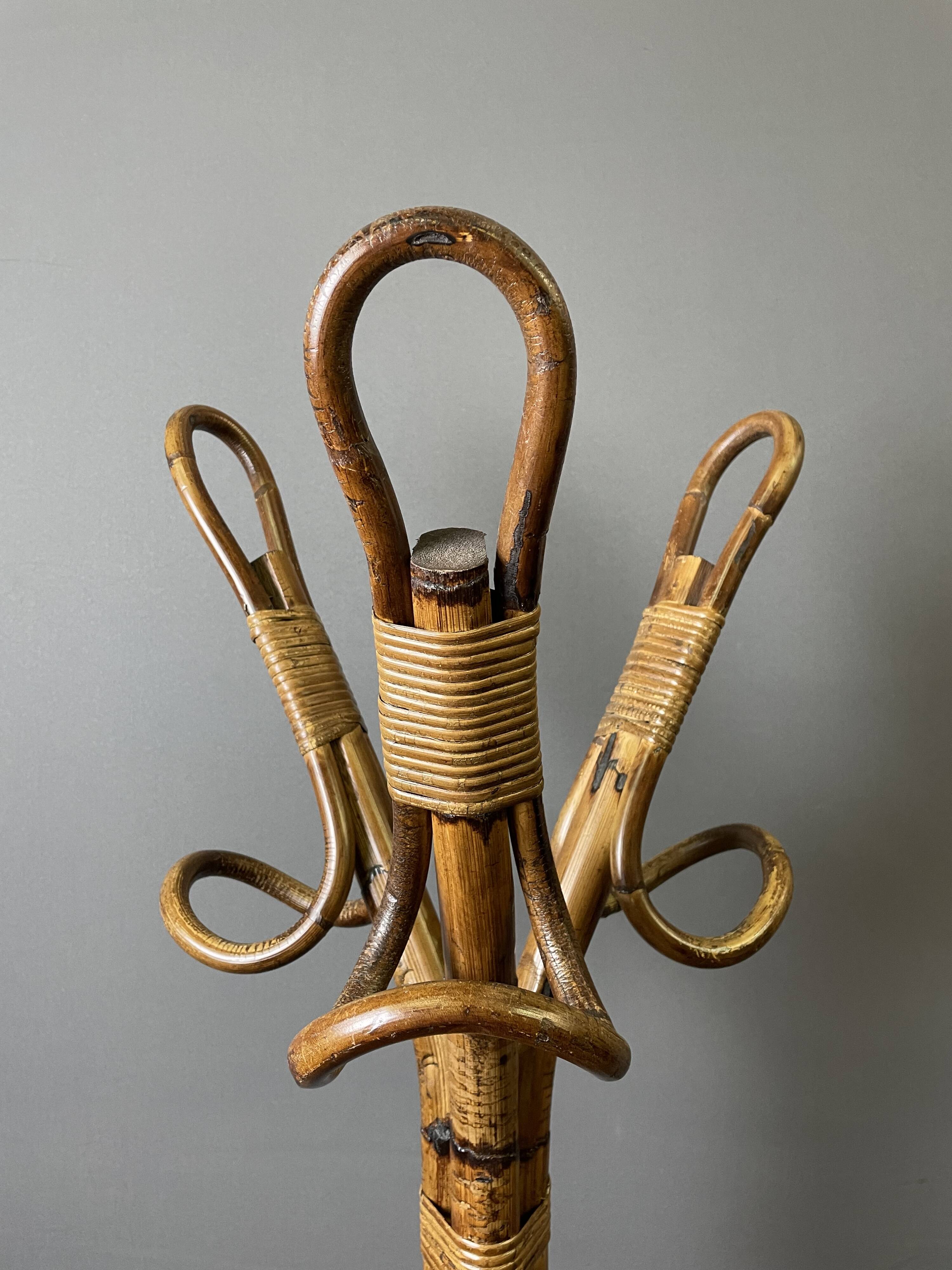 Bamboo coat rack
