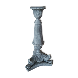 Bougeoir chandelier patiné gris