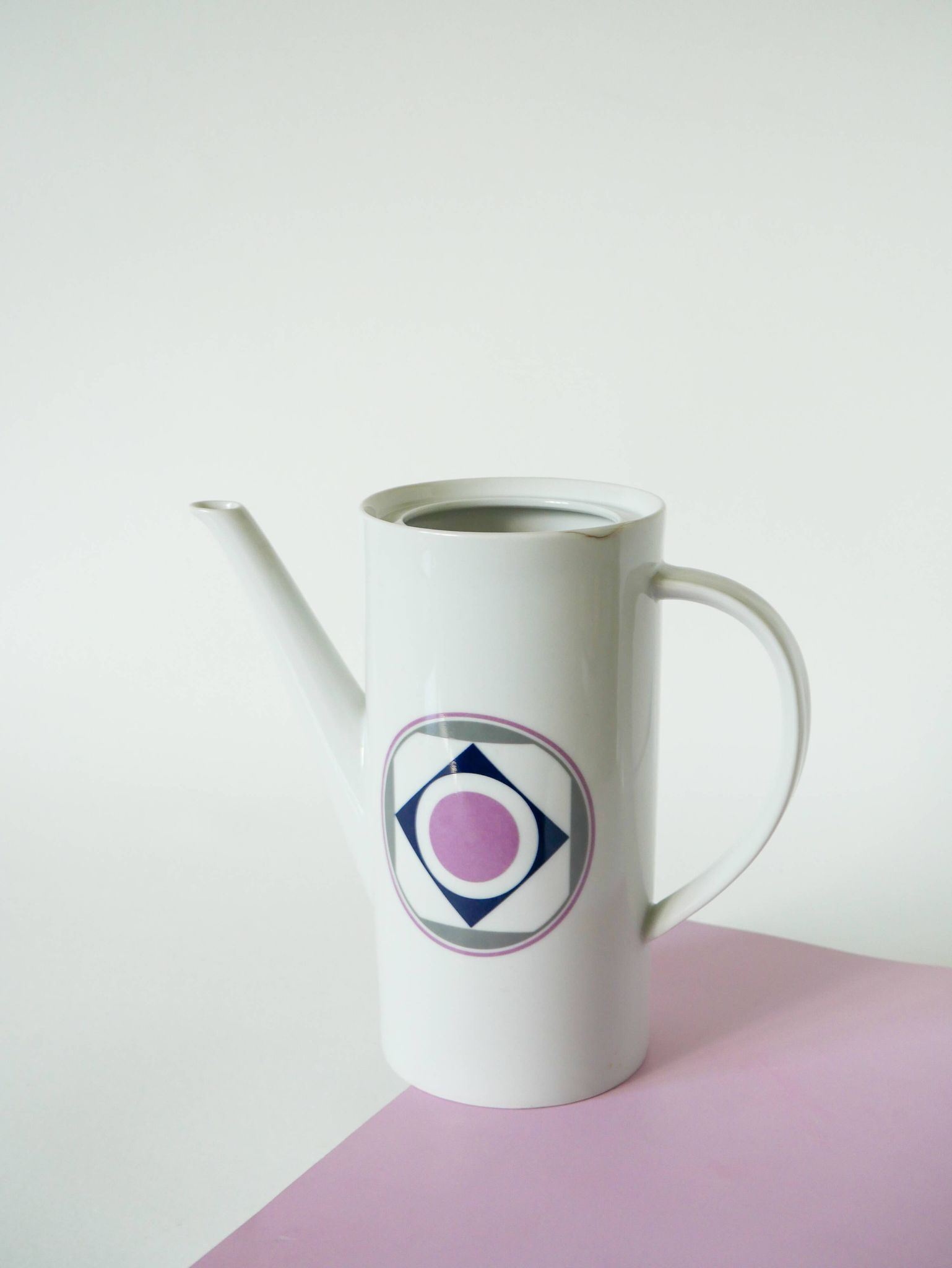 Set consisting of a teapot, sugar bowl and milk jug, Made in Germany, Colorful, Space Age, 1970