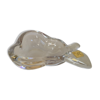 Ashtray in the shape of pear crystal Vanne le Chatel