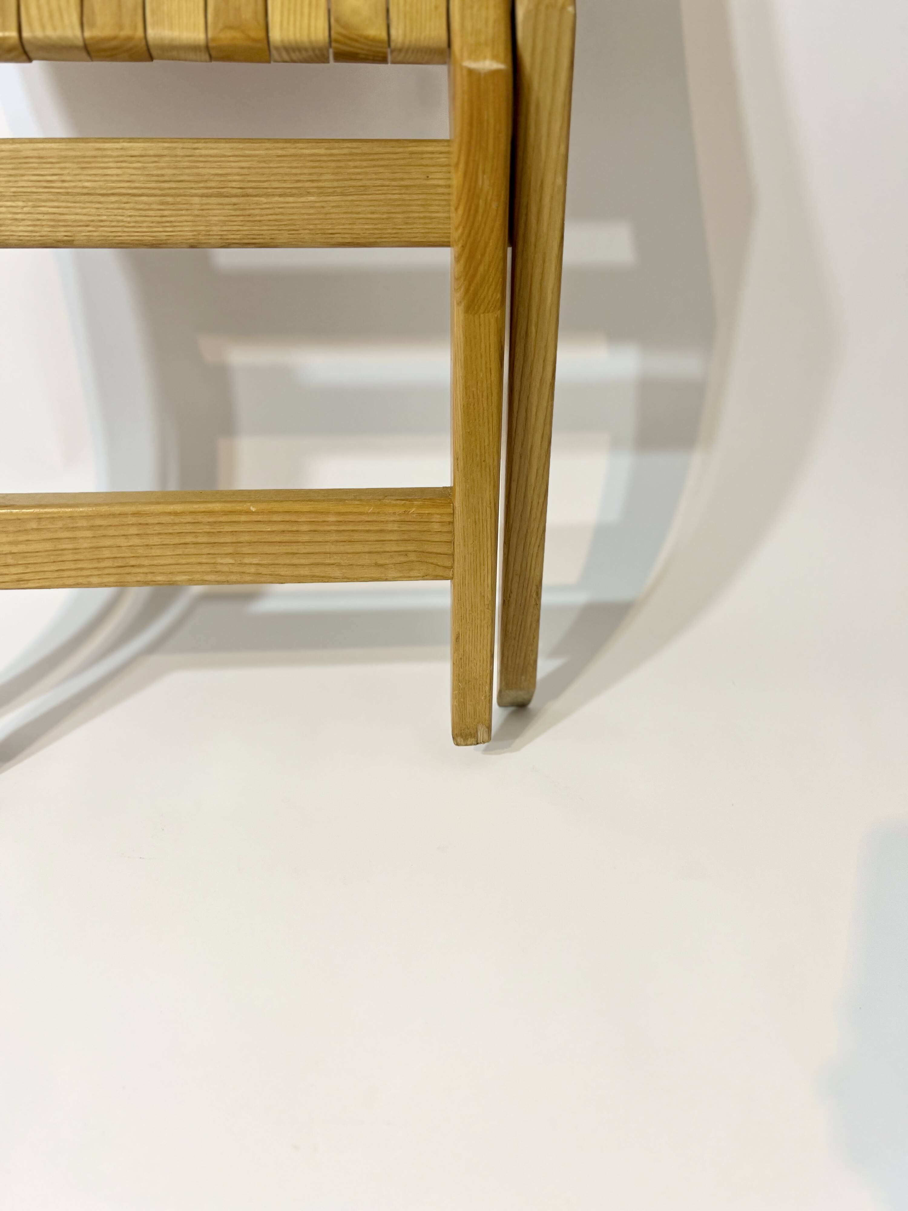 Vintage design solid wood scissor chairs from the 1970s