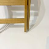 Vintage design solid wood scissor chairs from the 1970s