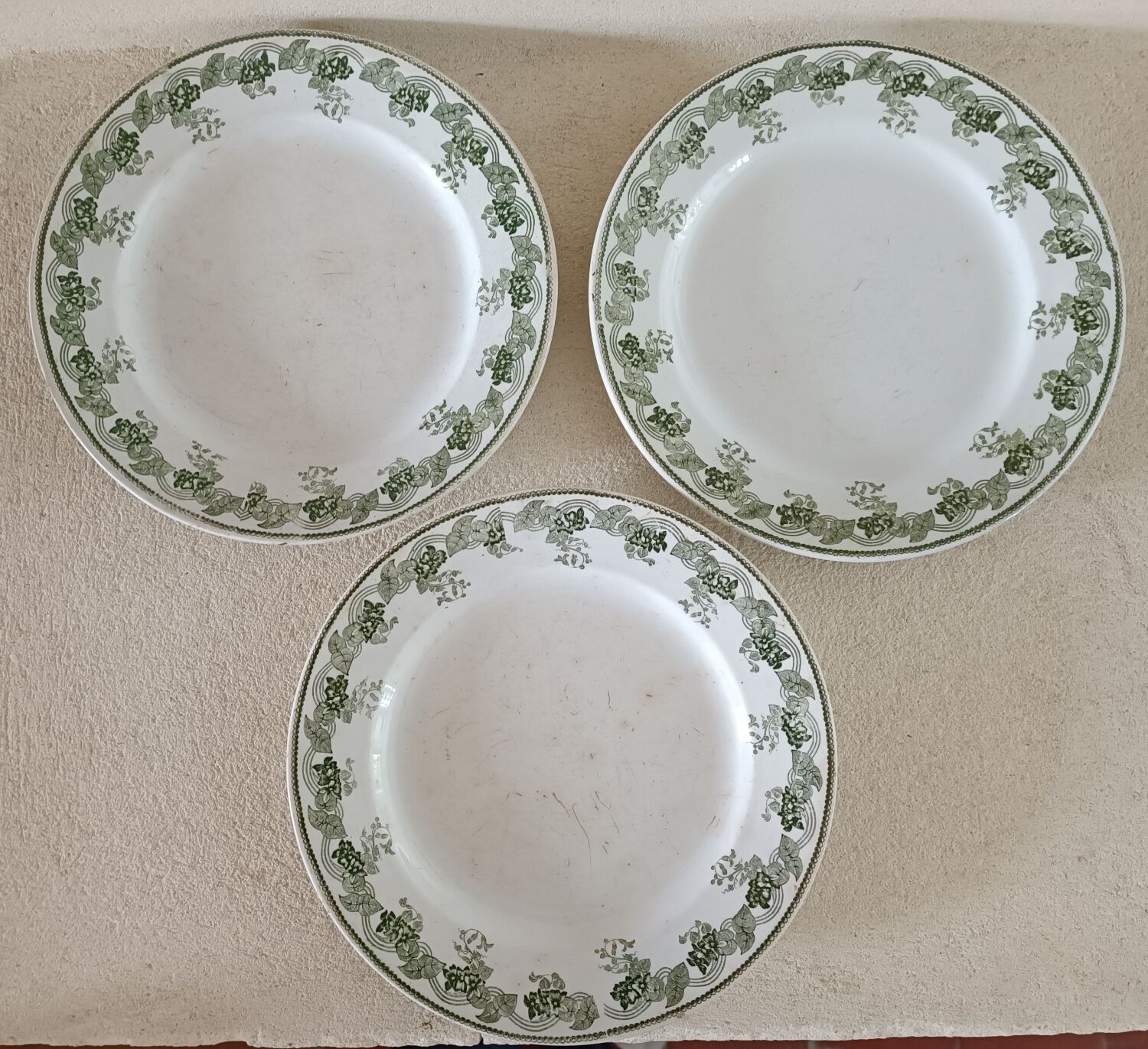 3 assiettes terre de fer Moulin des loups