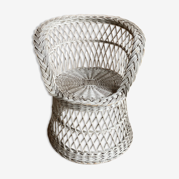 Rattan basket armchair