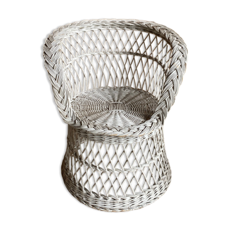 Rattan basket armchair